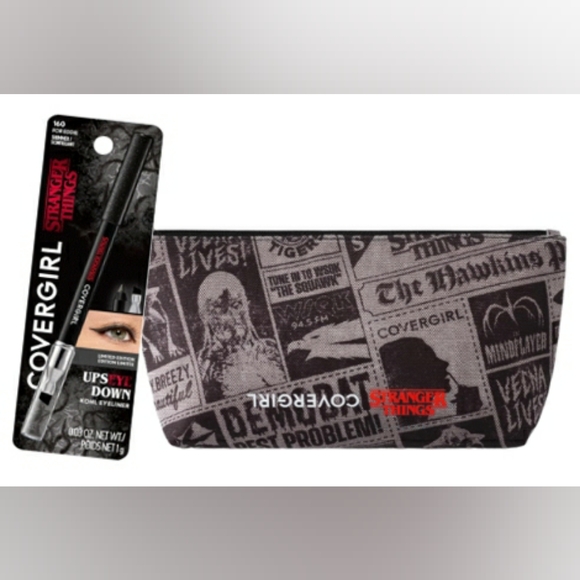 COVERGIRL Other - COVERGIRL Stranger Things Black and Gray Toiletry Bag And Eye Liner, New